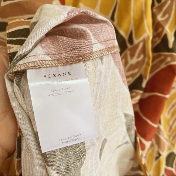 Sezane Mathilda Wrap Midi Dress Tropical Floral - Picture 7 of 9